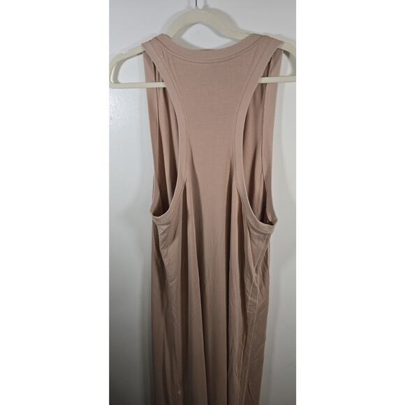 Lululemon Refresh Maxi Dress Racerback Side Slits Heathered Nude Size L - Picture 6 of 9